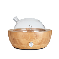Diffuseur de nébulisation en verre de bambou, vente en gros, décoratif, parfum, huile essentielle, arôme, brume froide, diffuseur