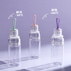 Bouteille d'eau de luxe en Tritan 2026, vente en gros, logo personnalisé, 480 ml (16 oz), sans BPA, gobelet en plastique transparent avec poignée, gourde portable - Product Image 3
