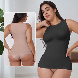 Canotta modellante leggera da <span class=keywords><strong>donna</strong></span> senza maniche, con controllo pancia e vita elasticizzata, per uso quotidiano primavera estate - Product Image 1