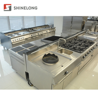 Équipement de cuisine de restaurant Shinelong en acier inoxydable : table de travail / évier / armoire / hotte / drain de sol