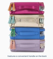 Tas Penyimpanan Mahjong Poker Mewah Modern Ramah Lingkungan Tahan Air Lipat Transparan PVC Gaya Amerika Kasino Judi