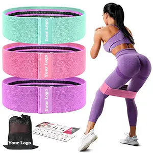 Bandas de resistencia de tela para glúteos, diseño antideslizante para ejercicio de glúteos y cadera, bandas de entrenamiento de 3 niveles de resistencia para Fitness