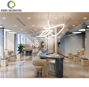 Diseño elegante de decoración para salón de belleza, mostrador de recepción personalizado para salón de belleza, mesa para salón de uñas, muebles para salón de belleza - Product Image 6