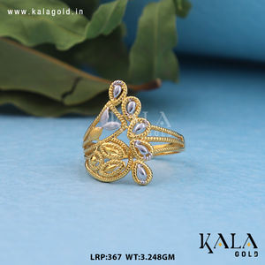 Elegante Anillo Ligero de Oro Sólido de 22K para Mujer con Motivo de Hoja de Oro, Joyería Religiosa de Lujo para Uso Diario, Regalo para Fiestas - Product Image 2