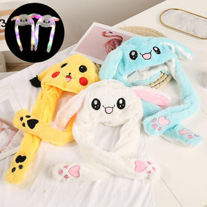 Sombrero de Orejas de Conejo de <span class=keywords><strong>Pikachu</strong></span> en Movimiento, <span class=keywords><strong>Gorro</strong></span> Suave para Saltar, Juguete Divertido de Dibujos Animados, Sombrero de Felpa Kawaii, Juguetes de Regalo para Niños y Adultos - Product Image 1