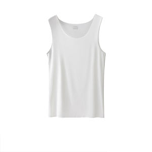 เสื้อกล้ามผู้ชายแบบใหม่สองด้าน ผ้าโมดอล บาง สีพื้น ไร้ตะเข็บ ปรับแต่งได้ ใช้เป็นเสื้อตัวในหรือใส่เป็นเสื้อตัวนอก ไม่มีแขน - Product Image 5