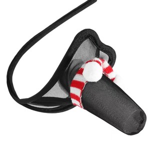 Christmas Style C <b>String</b> Panties Men Low Rise Sexy Underwear With Hat Design Polyester Spandex Nylon Material - Product Image 3