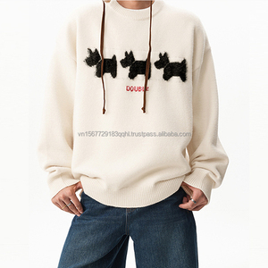 Suéter Jacquard con Diseño de Perro, para Hombre y Mujer, Estilo Universitario, Holgado, Cálido, de Moda Invernal, para Parejas - Product Image 5