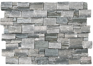 Panneaux de revêtement en ardoise naturelle texturée, directement de l'usine, revêtement mural extérieur moderne, placage de <span class=keywords><strong>pierre</strong></span> durable, garantie de 2 ans - Product Image 2