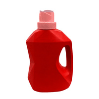 Conteneur à boisson carré mat en PEHD de 2 L avec poignée, couleur personnalisée, bouteille vide pour emballage de boissons et jus, bouchon à vis pour détergent