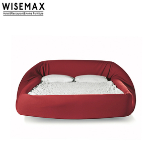 WISEMAX-muebles de dormitorio modernos, marco de madera rectangular, tela elástica, borde plegable, queen, Software, <span class=keywords><strong>cama</strong></span> para el hogar - Product Image 6