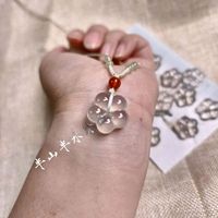 Nouveau Collier Pendentif Fleur en Résine Plastique 2026, Chaîne Cordon à Cinq Pétales, Style Sportif Unisexe Décontracté, Certifié
