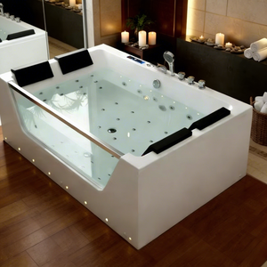 Bañera de <span class=keywords><strong>Hidromasaje</strong></span> Acrílica Blanca con Masaje de Aire, para 4 Personas, Ideal para Hoteles - Product Image 1