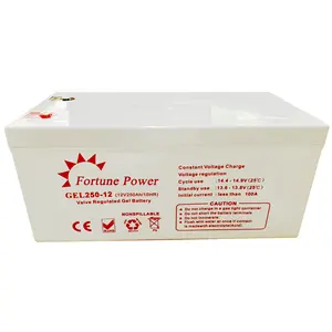 power-gel-batterie 250 am 12 v meilleure batterie externe solaire gel mit längerer lebensdauer wiederaufladbare gel-batterie