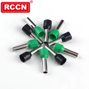 RCCN Tubular Crimp Terminal ET0.75-10 Plastic Coated Terminal Copper Cable Lugs Electrical Wire Connectors