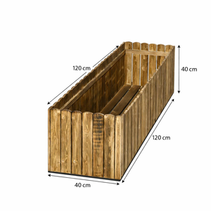 Grande jardinière d'extérieur moderne Jardinière rectangulaire <span class=keywords><strong>en</strong></span> bois <span class=keywords><strong>Pot</strong></span> de fleurs pour légumes et herbes - Product Image 4