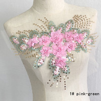Motifs de papillons à paillettes broderie dentelle Appliques pour robe de bal robe de mariée Costumes bricolage fête