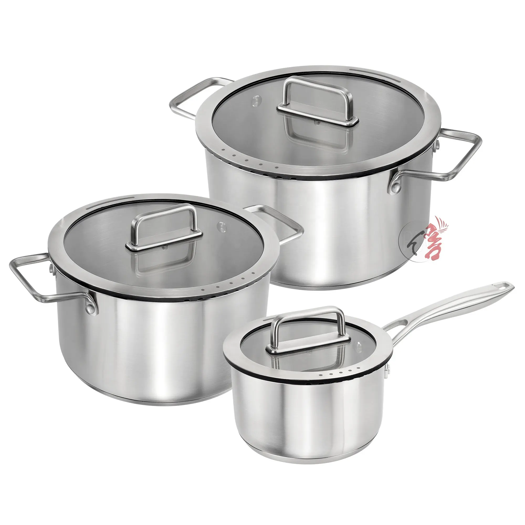 Manufacturer high quality cookware sets kitchen 6pcs stainless steel pots and pans cooking pot