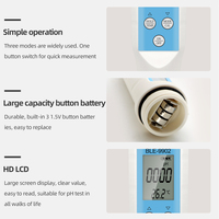 Testeur de qualité de l'eau YINMIK BLE-9902, type stylo, étanche, compatible, 3 en 1, température, EC, pH-mètre avec application mobile