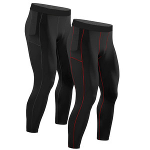 2024 nouveauté hommes Fitness Yoga Leggings Style régulier Spandex coton conçu décontracté Sport porter en gros approvisionnement Logo taille - Product Image 1