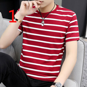 T-shirt 8102 Nuova maglietta in cotone di tendenza a mezza manica per l'estate - Product Image 1