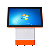 WUXIN Descuento Pantalla dual Monitor de pantalla táctil de 15,6 y 11,6 pulgadas POS Android Caja Registradora para tiendas de lavado de autos/Estudios de yoga/tienda