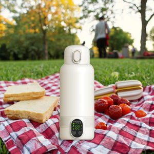 Bouilloire isotherme portable <span class=keywords><strong>rechargeable</strong></span> de 500 ml, chauffage rapide, sans fil, alimentée par <span class=keywords><strong>USB</strong></span>, tasse <span class=keywords><strong>thermos</strong></span>, directement de l'usine - Product Image 2