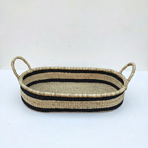 Best Sale Bohemian Eco-Friendly Seagrass Nursery <b>Storage</b> Shelf Baby Crib Bed Handmade Wicker <b>Kids</b> Room - Product Image 1
