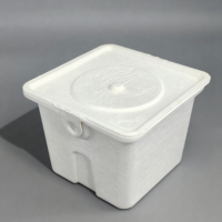 Boîte de rangement en pulpe moulée biodégradable de haute qualité avec fixation par corde de tension