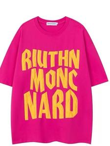 เสื้อยืดโอเวอร์ไซส์ลายกราฟิก RIUTHN MONC <span class=keywords><strong>NARD</strong></span> พิมพ์ลายตัวอักษรหลากสี สไตล์ลำลอง ยูนิเซ็กส์ คอกลม แขนสั้น ฮิปฮอป สตรีทแวร์ - Product Image 2
