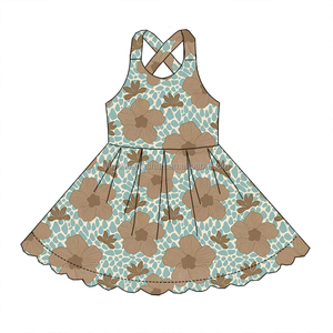 ชุดเดรสสวยๆ สำหรับเด็กผู้หญิง ลายฮาวาย แขนกุด ความยาวระดับเข่า สไตล์ลำลอง สำหรับเด็กอายุ 0-16 ปี ขายส่ง - Product Image 3