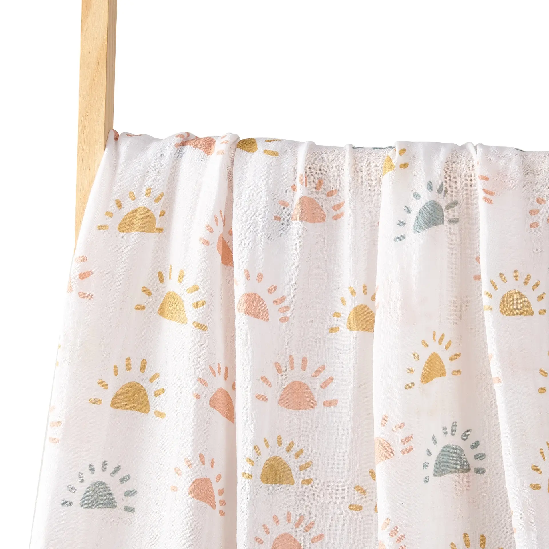 Happyflute-Manta de muselina de bambú para bebé, manta envolvente de 2 capas, tela de algodón orgánico, venta al por mayor