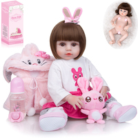 ITTL 24 pouces 60cm renaissance Reborn réaliste câlin doux corps poupée haute Simulation bébé poupées avec vêtements