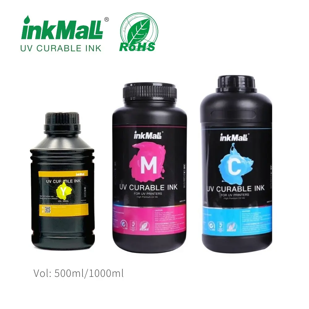 Tinta de inyección de tinta LED UV, excelente fluidez, 500ml, para Epson V540, TX800, XP600