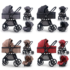 Sistema <span class=keywords><strong>de</strong></span> Viaje 3 en 1 para Bebé, Cochecito Plegable Bidireccional, Asiento <span class=keywords><strong>de</strong></span> Coche, Cuna Reversible, Cochecito Compacto, Venta al por Mayor - Product Image 3
