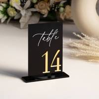 Nouvelle Arrivée Nombres de Table Modernes en Acrylique Panneaux Marques-Places d'Hôtel pour Décoration d'Événements de Mariage