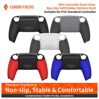Manette PS5 Redessinée, Coque Inférieure Antidérapante Bicolore, Remplacement pour les Modèles BDM-010, 020, 030, 040, 050