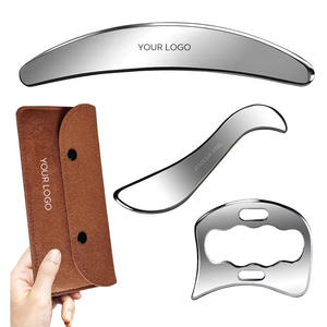 Set pengikis OTOT baja tahan karat 3 dalam 1, alat terapi fisik Derma Edge GuaSha pijat pengeruk perawatan kecantikan pribadi - Product Image 1