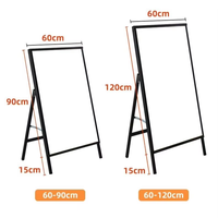 Afficheur publicitaire LED rectangulaire ultra-fin double face sur pied avec panneau en verre pour centres commerciaux