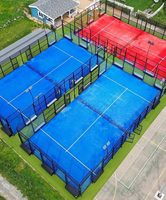 Baleine Sports Mobile Padel Court de tennis Système d'installation pour une personne Gain de temps Conception pour les petites entreprises