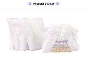 Pantalones de servilletas <span class=keywords><strong>sanitarias</strong></span> con alas desechables súper absorbentes suaves a prueba de fugas durante la noche ecológicos para mujeres hechas de algodón - Product Image 6