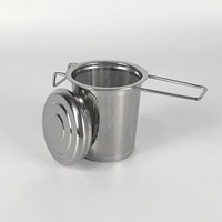 En stock – Infuseur à thé réutilisable en acier inoxydable 304, résistant à la chaleur, avec doubles poignées, filtre à thé en vrac multifonctionnel