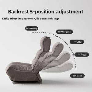 Silla Giratoria Ajustable en Forma de L, Plegable, con Relleno de Espuma, Diseño Artístico Coreano <span class=keywords><strong>Kino</strong></span>, Tapicería de Fibra de Poliéster, Cómoda - Product Image 5