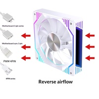 Ventilateurs de boîtier miroir synchronisés à la lumière ARGB/RGB de 12 cm, à roulement fluide, avec contrôle intelligent de la température, vendus directement par l'usine
