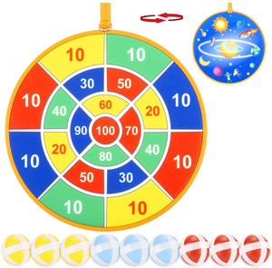 RTS Double-Sided <strong>Dart</strong> <strong>Board</strong> with Hook &amp; 9 Sticky Balls <strong>Board</strong> Games Learning Gifts for 3+-Year-Old Kid - Product Image 3