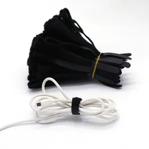 Colorful P Type Magic Tape Cable Tie For Charger Or Ear Phone Nylon Strap Hook And Loop Tape