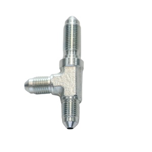 Thép carbon ren ống Ống phù hợp thủy lực Bộ chuyển đổi ống uốn jic Nam Thủy lực phù hợp vách ngăn chạy <span class=keywords><strong>TEE</strong></span> khóa hạt - Product Image 1