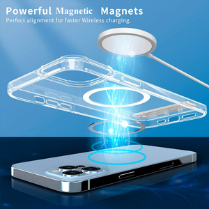 Funda Magnética Transparente con Soporte para <span class=keywords><strong>iPhone</strong></span> 17 16 15 <span class=keywords><strong>14</strong></span> <span class=keywords><strong>Pro</strong></span> <span class=keywords><strong>Max</strong></span> <span class=keywords><strong>13</strong></span> <span class=keywords><strong>12</strong></span> <span class=keywords><strong>11</strong></span> Mini 15 Plus, Carcasa Trasera Antigolpes, Producto Nuevo - Product Image 2