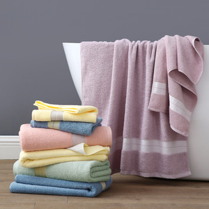 Set di 2 pezzi all'ingrosso (1 asciugamano + 1 asciugamano da bagno) assorbire acqua di lusso set di asciugamani in cotone Hotel set di asciugamani da bagno e uso domestico - Product Image 3
