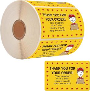 TEDDY kustom Restoran Takeaway Label stiker kotak cetak gulungan segel keamanan stiker Tamper jelas makanan keluar Label kemasan - Product Image 4